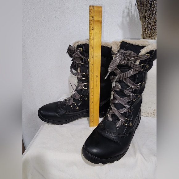 Timberland Mount Hope Waterproof Snow Boot Black 8709R Sz 10 Cordura Gripstick - Picture 9 of 13